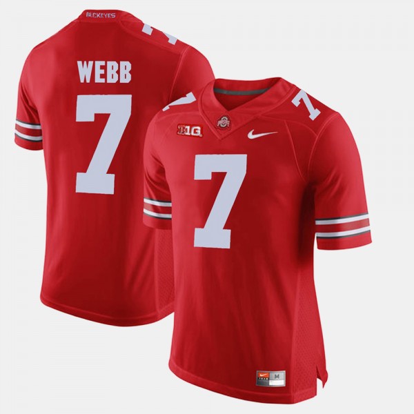 Ohio State Buckeyes Damon Webb Men's #7 Game Alumni Scarlet College Football Jersey 2404AENY2